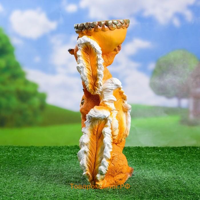 Садовая фигура из полистоуна «Белки с поилкой», 40×22×15 см