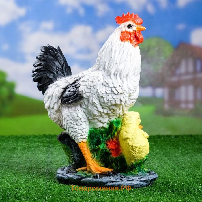 Садовая фигура из полистоуна «Курица с цыплятами», 33×17×25 см