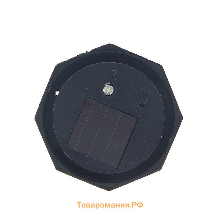 Садовый светильник на солнечной батарее «Малый шар», 10×32×10 см, 1 LED, свечение белое