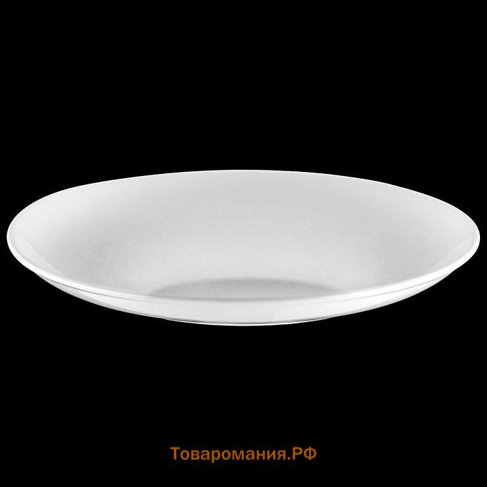 Тарелка пирожковая с утолщённым краем Wilmax Olivia Pro, d=15 см, фарфор, белая