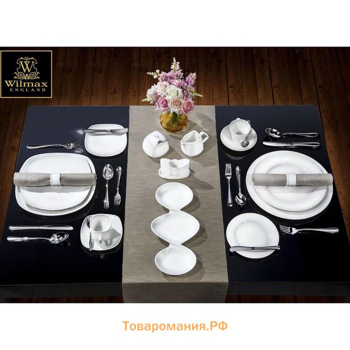 Тарелка десертная Wilmax Stella Pro, d=18 см, фарфор, белая