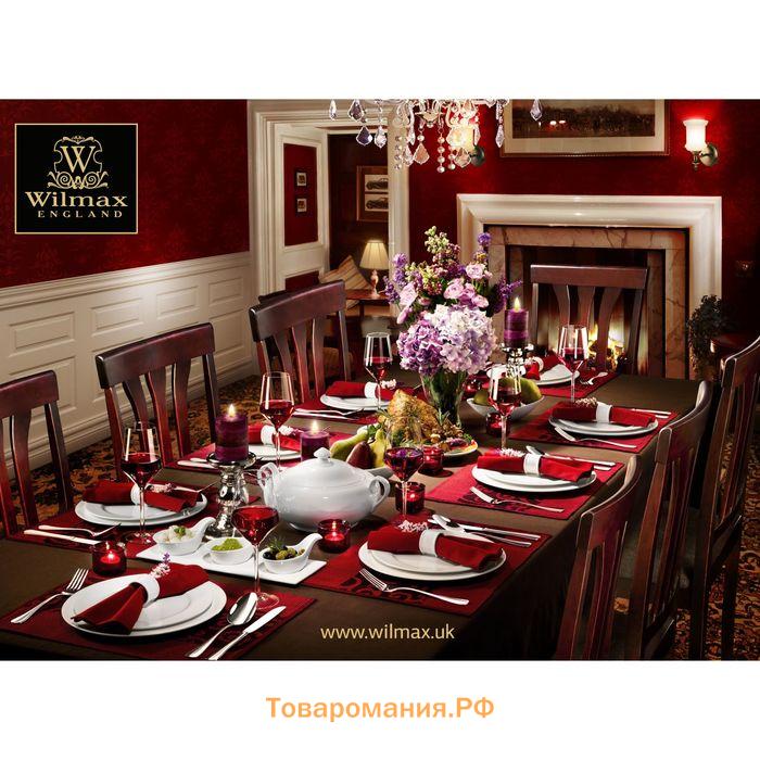 Тарелка обеденная Wilmax Stella Pro, d=25.5 см, фарфор, белая