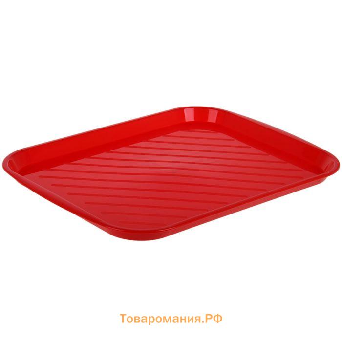 Поднос ТД Ангора, пластик, 35×47 см, красный