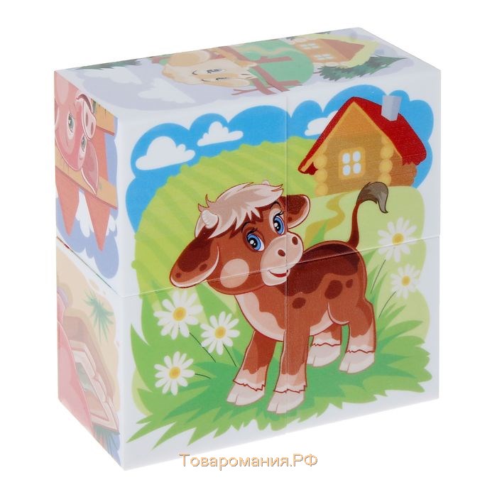 Кубики «Домашние животные. Малыши», 4 штуки