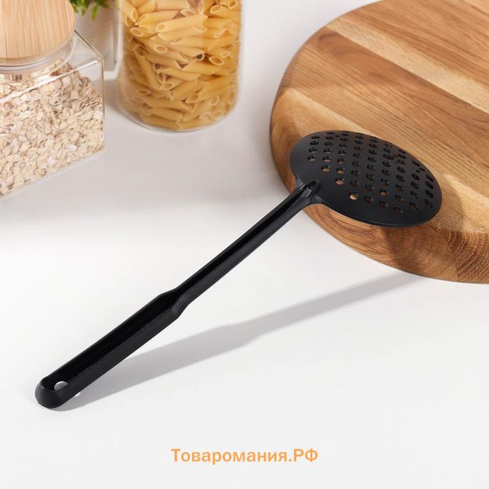 Шумовка  «Орихалк», h=32 см, чёрная