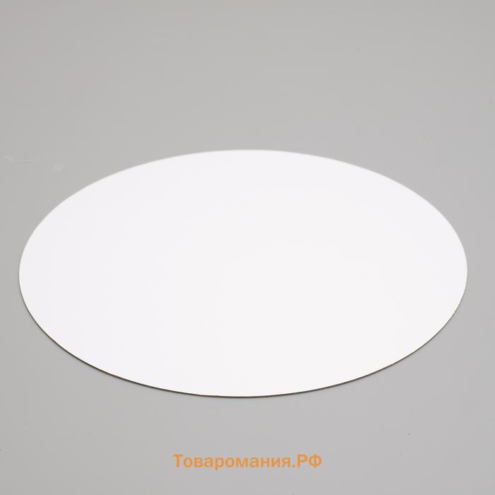 Подложка кондитерская для торта, круглая, золото - жемчуг, 24 см, 1.5 мм