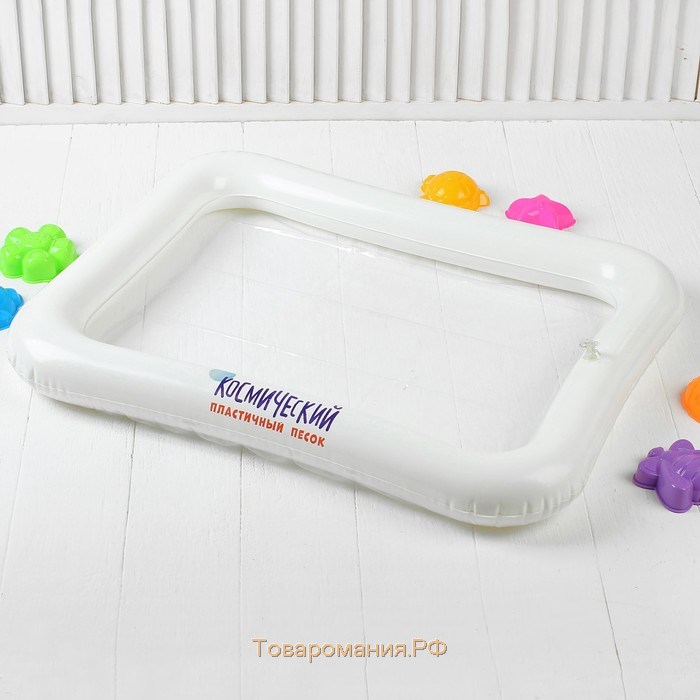 Космический песок зелёный в коробке, 1 кг + песочница + формочки