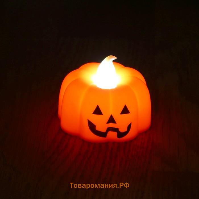 Свеча на Хеллоуин «Тыковка», светодиодная, МИКС