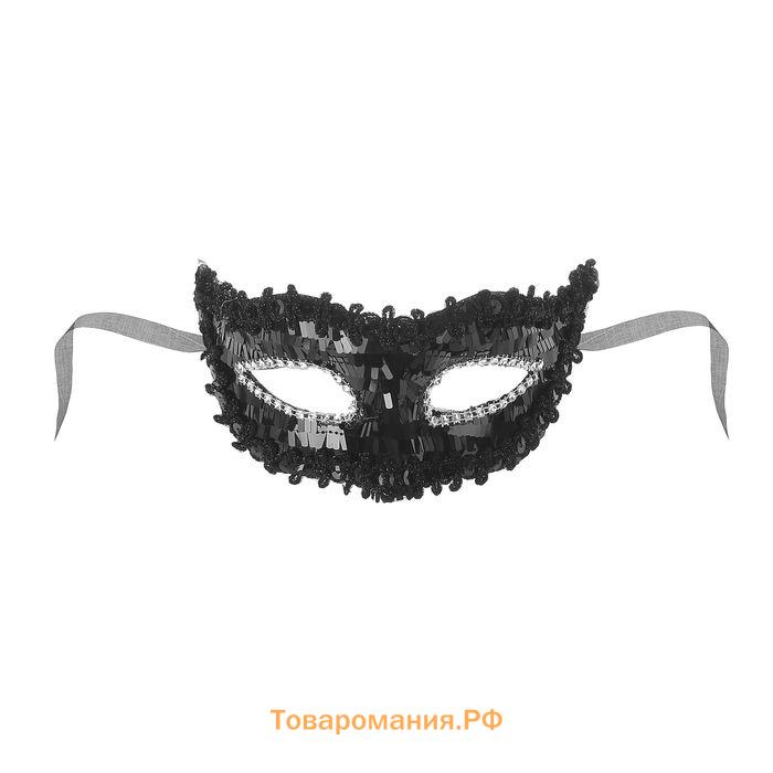 Карнавальная маска «Венеция», чёрная
