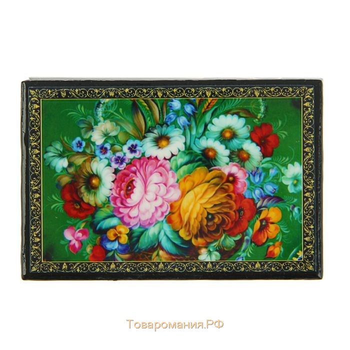 Шкатулка «Цветы», 6×9 см, лаковая миниатюра