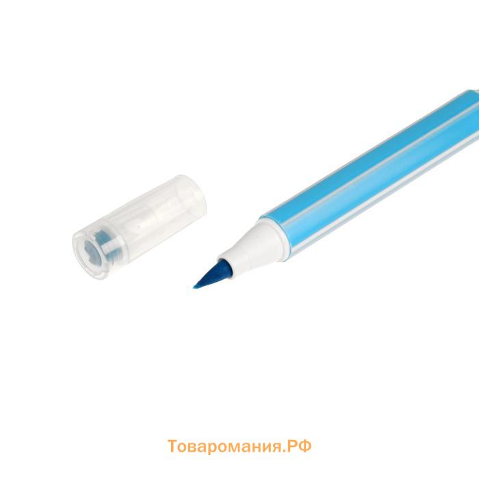 Фломастеры 24 цветов, толстые, с печатью, вентилируемый колпачок, МИКС