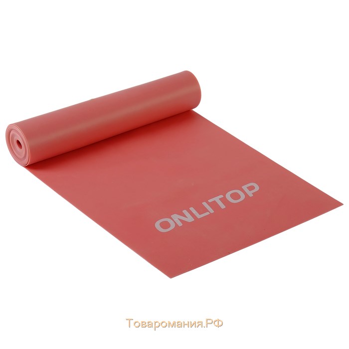 Эспандер ленточный для фитнеса ONLYTOP, 150х15х0,04 см, 10 кг, цвета МИКС