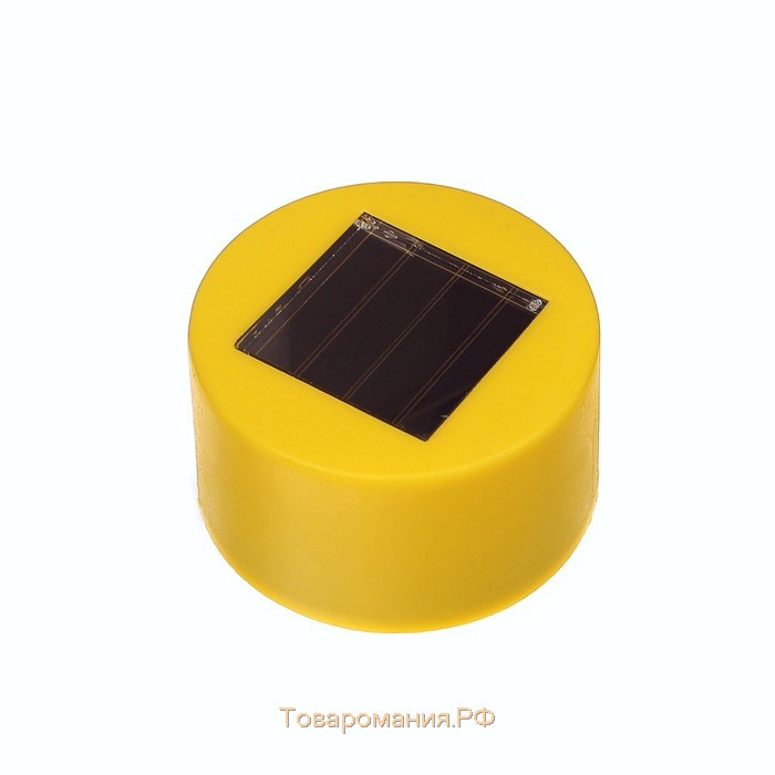 Садовый светильник на солнечной батарее «Жёлтая трапеция», 4.5 × 30 × 4.5 см, 1 LED, свечение белое