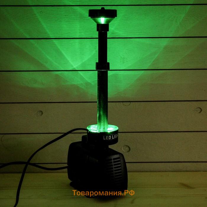 Фонтан садовый с подсветкой LED-5800FP, 40 Вт, h=3 м, 3500 л/ч, 30 LED-ламп, кабель 5 м