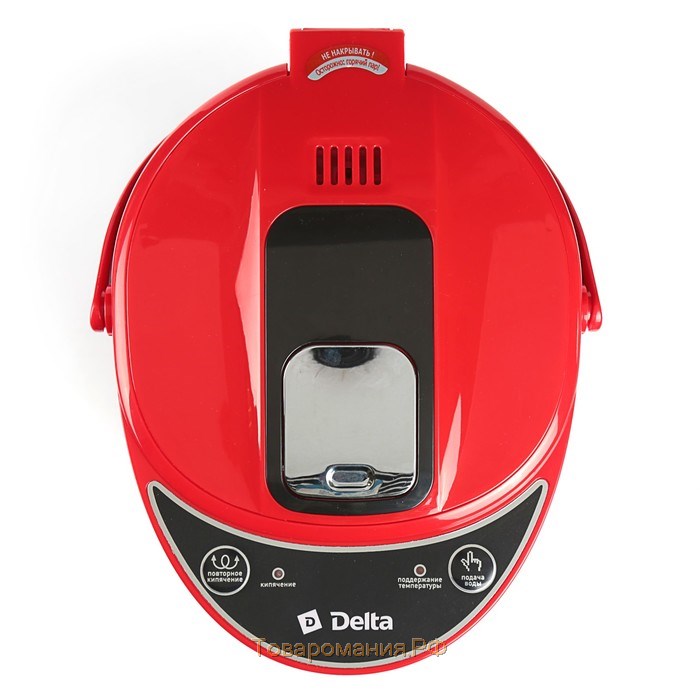 Термопот DЕLTA DL-3034, 4.5 л, 750 Вт, чёрно-красный с рисунком "Хохлома"