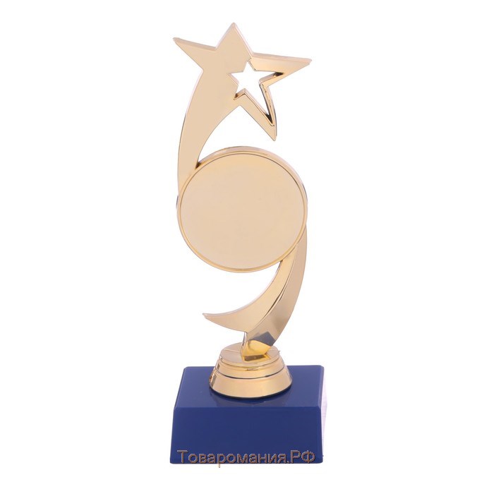 Кубок «Звезда», наградная фигура, подставка пластик синяя, 18 х 6,4 см