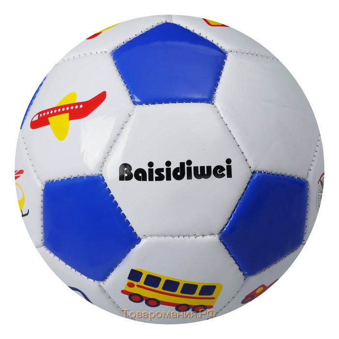 Мяч футбольный детский, ПВХ, машинная сшивка, 32 панели, размер 2, цвета микс
