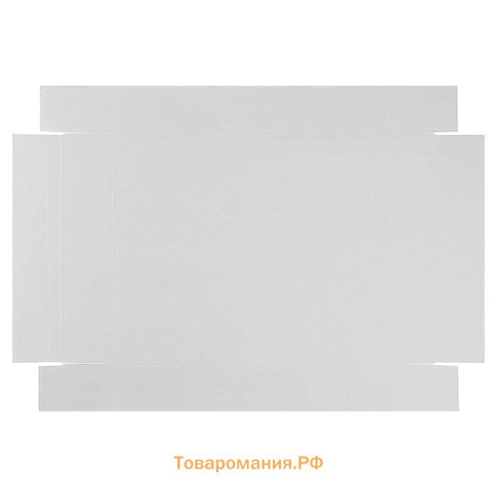 Коробка сборная без печати крышка-дно белая без окна 37×32×7 см