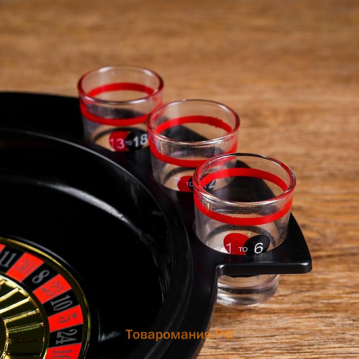 Алкогольная игра для компании «Пьяная рулетка» d=30 см, 6 стопок