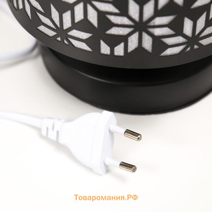 Светильник с выключателем «Олеандр» 1хЕ27 40 Вт черный 14.5×14.5×19.5 см RISALUX