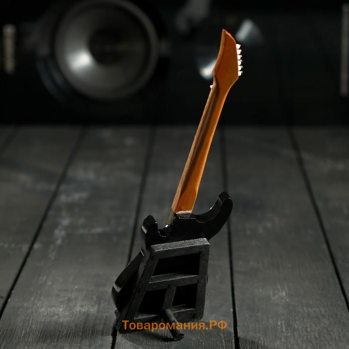 Гитара сувенирная "Ibanez" чёрно-белая, на подставке 24х8х2 см