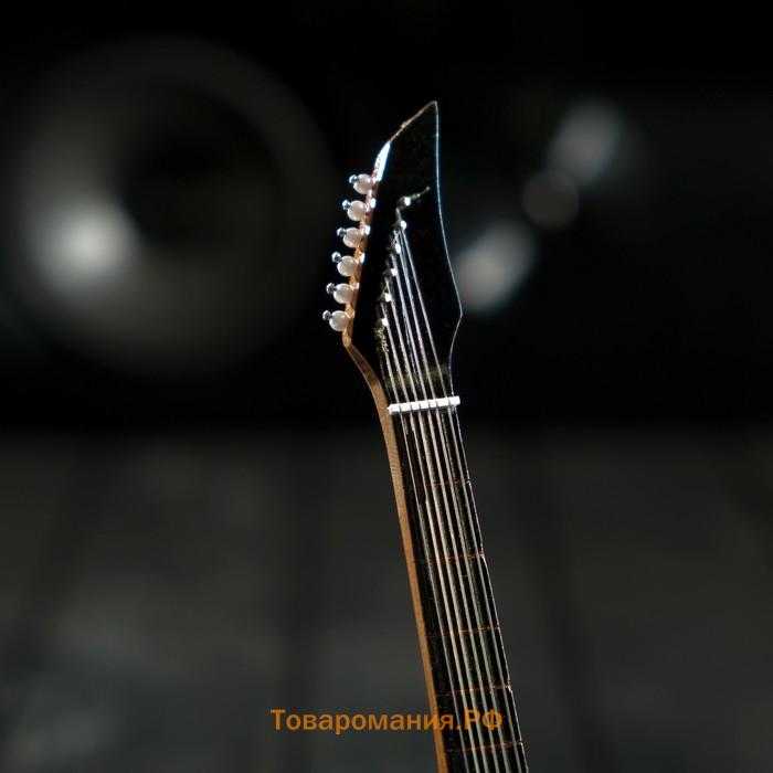 Гитара сувенирная "Ibanez" чёрно-белая, на подставке 24х8х2 см