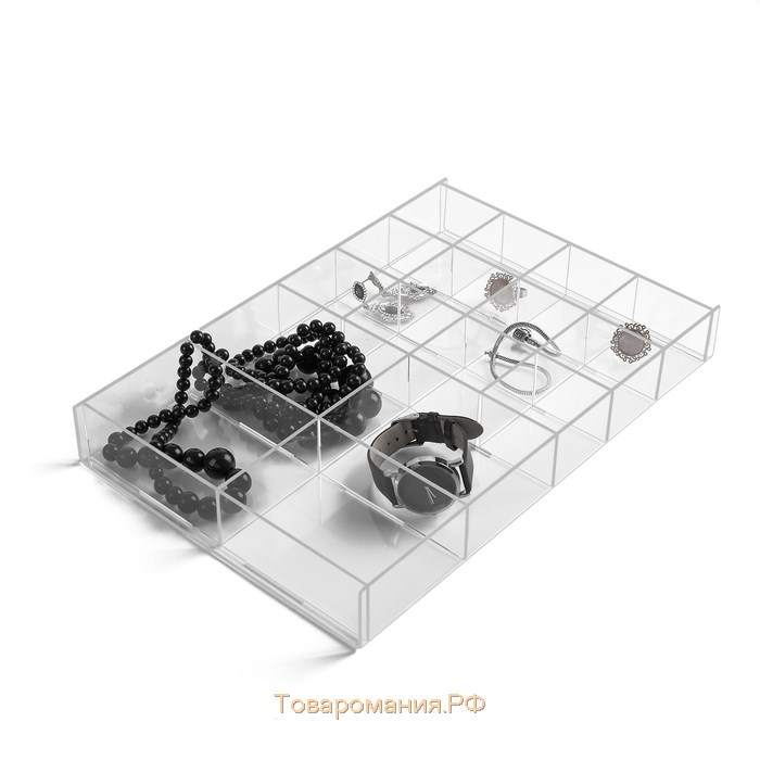 Подставка для презентации, 16 ячеек, 31×20,3×3,8 оргстекло 2 мм, В ЗАЩИТНОЙ ПЛЁНКЕ