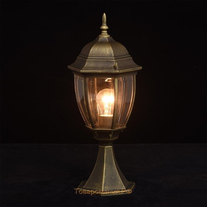 Светильник «Фабур», 95Вт E27, цвет чёрный, золото, IP44