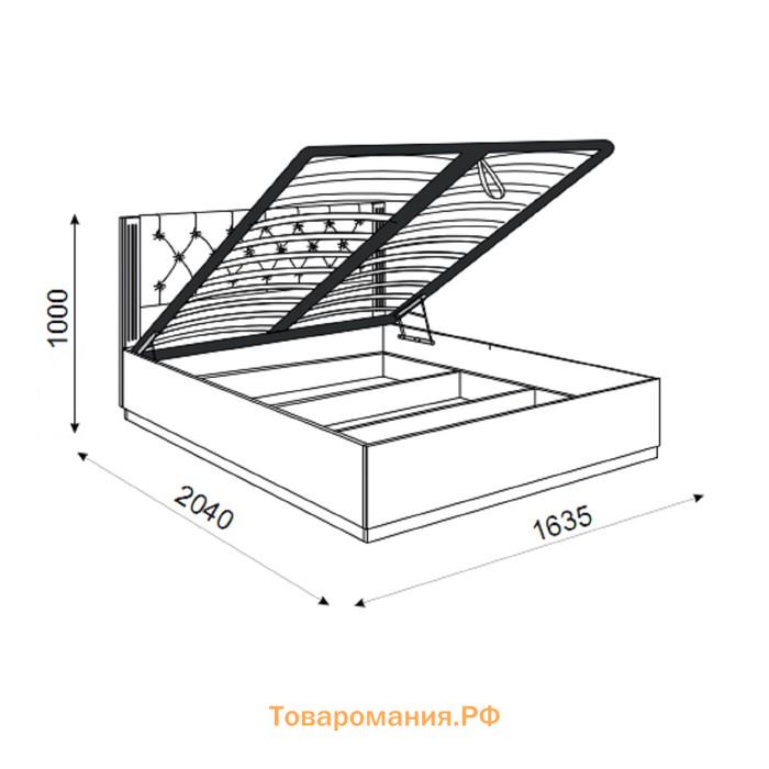 Кровать ПМ с орт.основанием Тиффани, 1600х2000, Белый текстурный