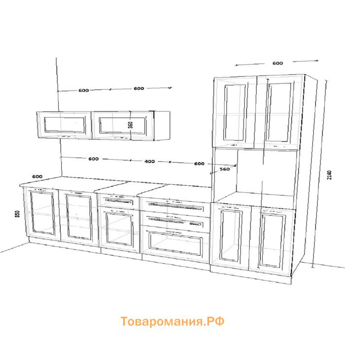 Кухонный гарнитур 3 Белый Вегас 2400