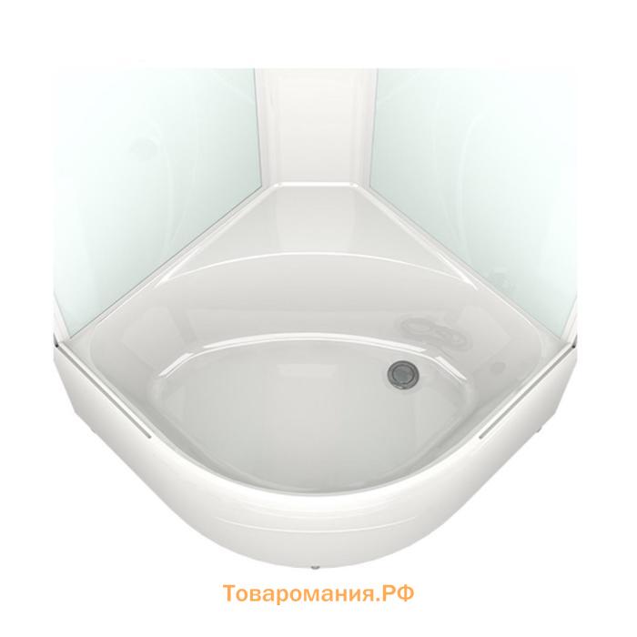 Душ.кабина DOMANI-Spa Delight 88 high, поддон 45 см, черные стенки, 80х80 см, тонированное