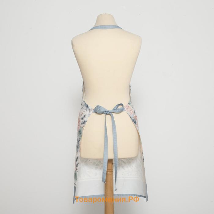 Фартук новогодний "" Christmas flowers 60х70см, 100% хл, саржа 190 гр/м2