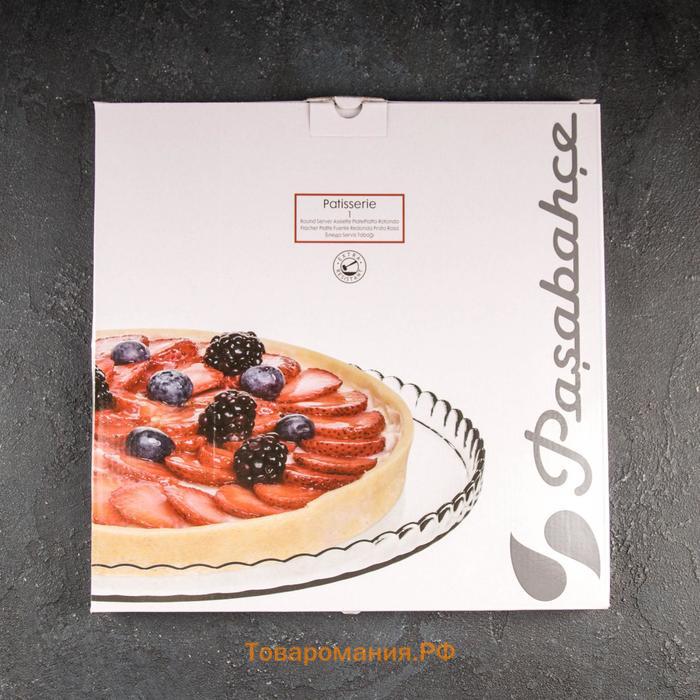 Блюдо Patisserie, d=32.2 см, стекло, прозрачное