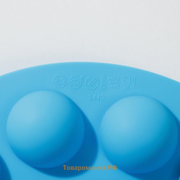 Форма для леденцов «Лолли-поп», силикон, 26×25×4 см, 18 ячеек (d=3,7 см), с палочками, цвет МИКС