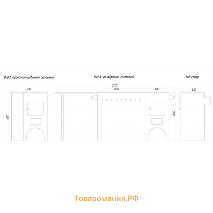 Печь-мангал «Берёзка», дверца со стеклом