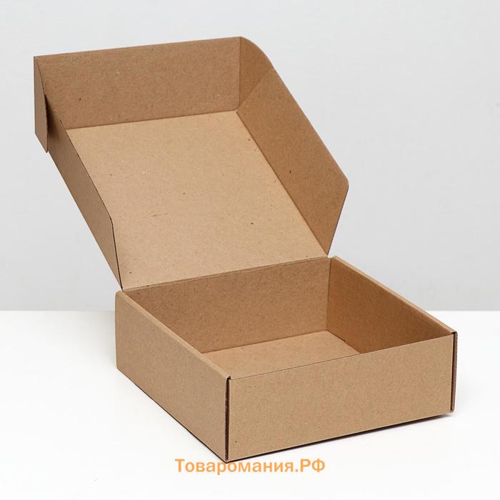 Коробка самосборная, крафт, 22,5 х 21 х 7 см