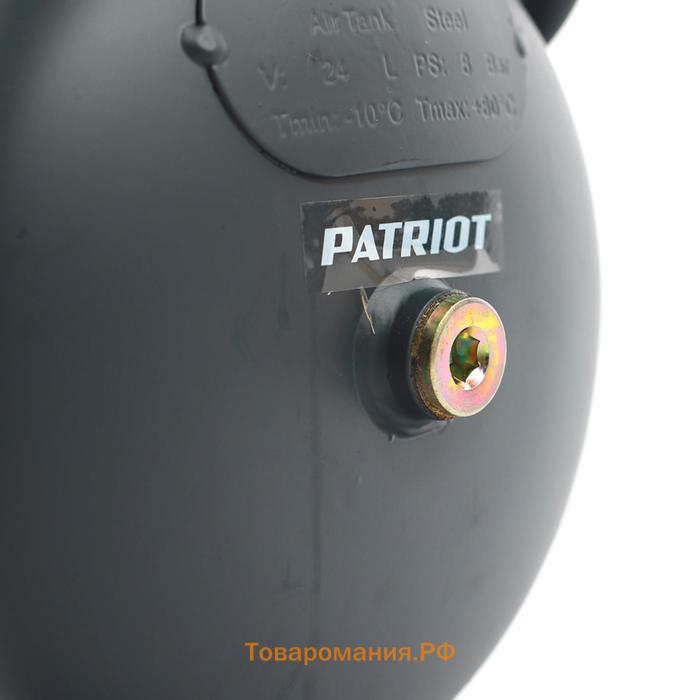 Компрессор масляный Patriot Professional EURO24-320, 2 кВт, 8 бар, 320 л/мин, 24 л, "елочка"