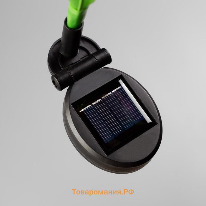 Садовый светильник на солнечной батарее «Хризантема жёлтая», 80 см, 1 LED, свечение белое