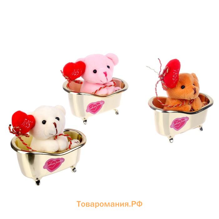Мягкая игрушка «Люблю тебя», медведь, МИКС