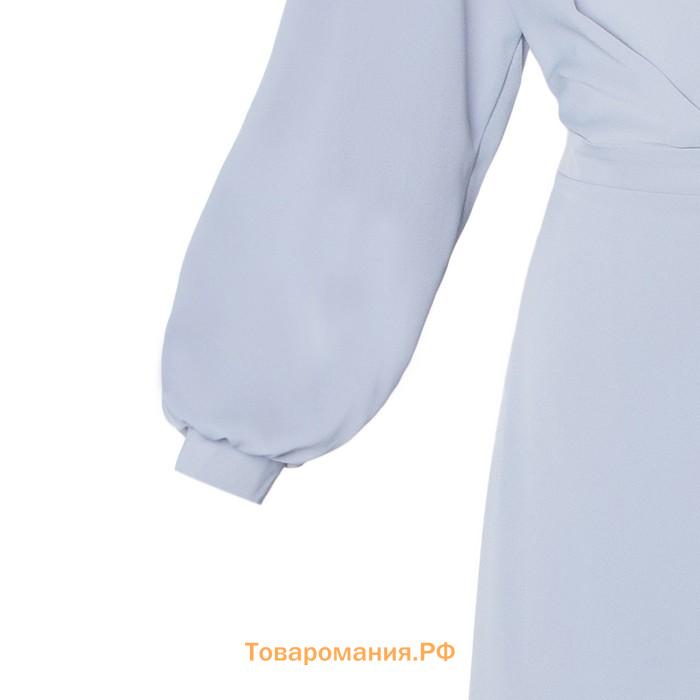 Платье женское MIST, plus-size,  р.54, серо-голубой