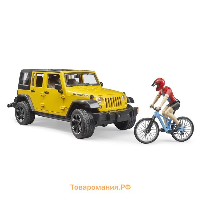 Игровой набор Внедорожник Wrangler Rubicon Unlimited c велосипедистом и фигуркой