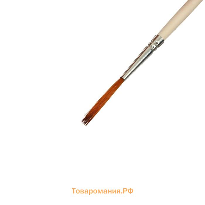 Кисть лайнер синтетика круглая № 2 Calligrata (d-2,0 мм ; L-26 мм), ручка дерево
