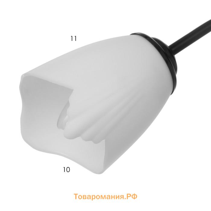 Люстра «Оникс» BayerLux, 3×15 Вт E27, черный-белый, 50×50×15 см