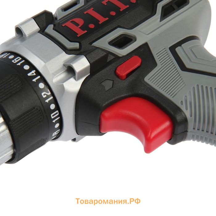 Дрель-шуруповерт P.I.T. PSR18-D3 Promo, 20 В, 350/1350 об/мин, 1х1.5 Ач, Li-ion, 30 Нм