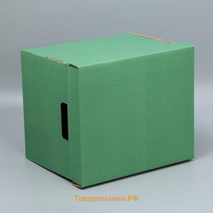 Коробка подарочная складная, упаковка, «Оливковая», 37.5 х 32 х 29.3 см