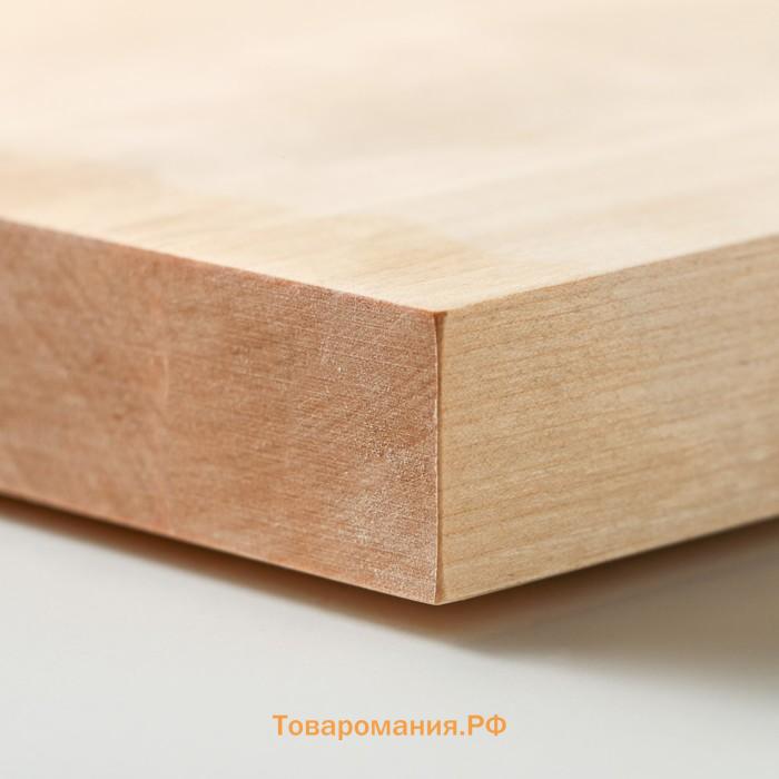 Доска разделочная деревянная , 40×25×3 см, массив берёзы