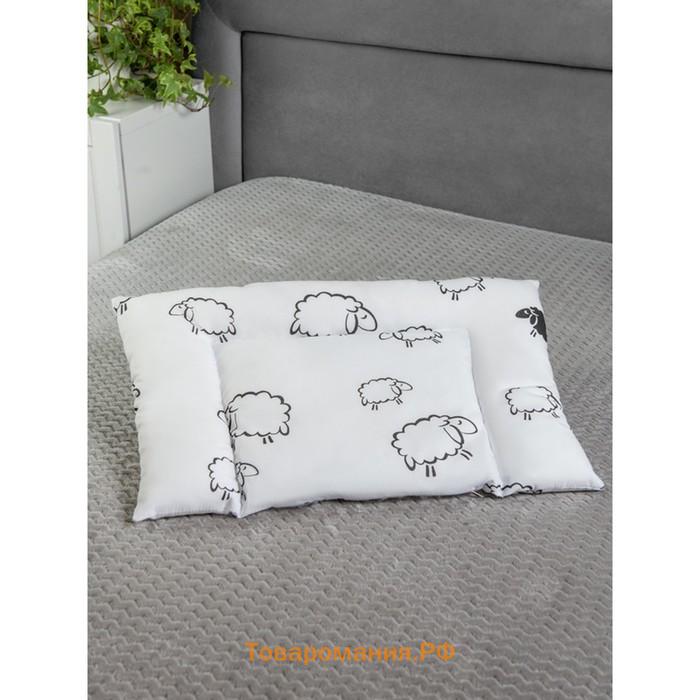 Подушка «Малышка», размер 40x60 см, принт овечки, лузга гречихи