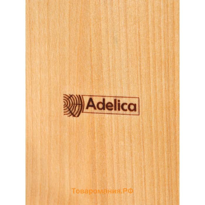 Менажница Adelica, 3-х ярусная с подставкой для вина, d=30×1,8 см, d=26×1,8 см, d=20×1,8 см, берёза, в подарочной коробке