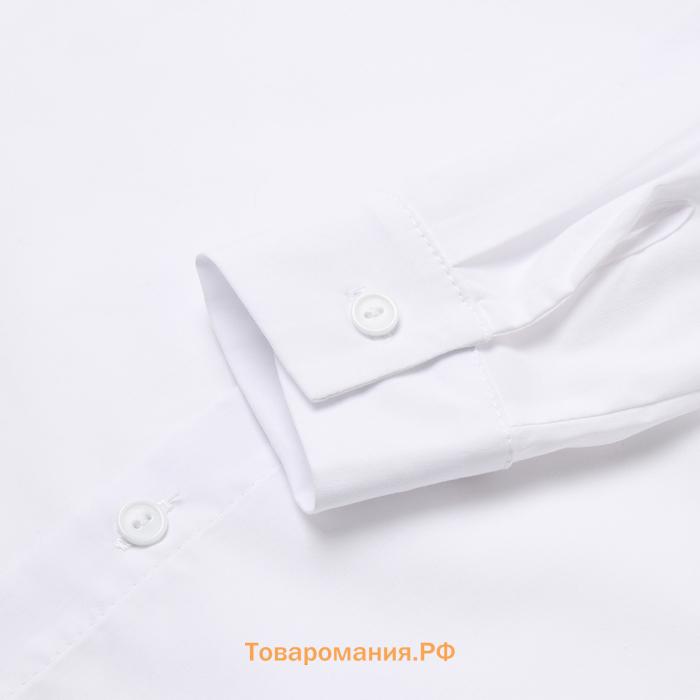 Рубашка для мальчика MINAKU: School Collection, белая, рост 122 см