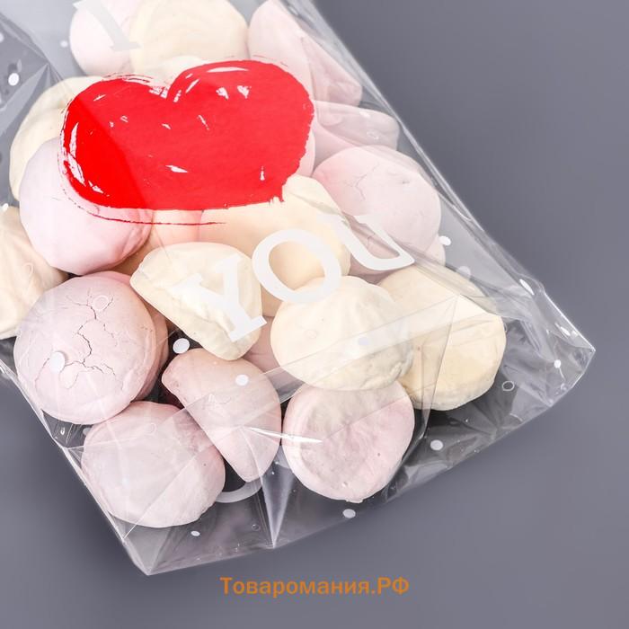 Пакет фасовочный БОПП, с донной складкой, «Любовь» 15×30 см